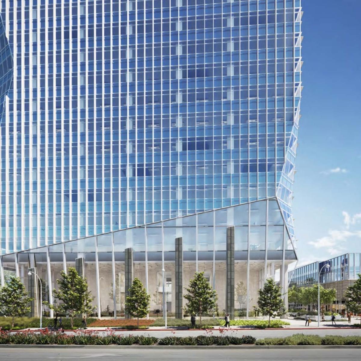 Steel skeleton rises for Century City Center office tower